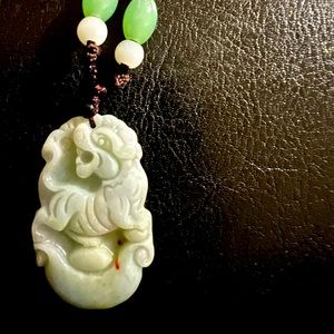 Certified Tiger jadeite pendant